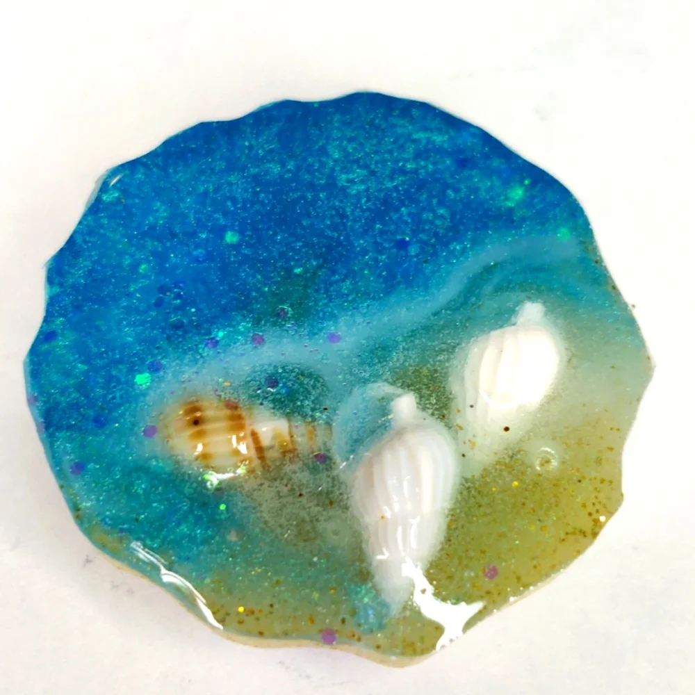 Handmade Ocean Resin Phone Grip